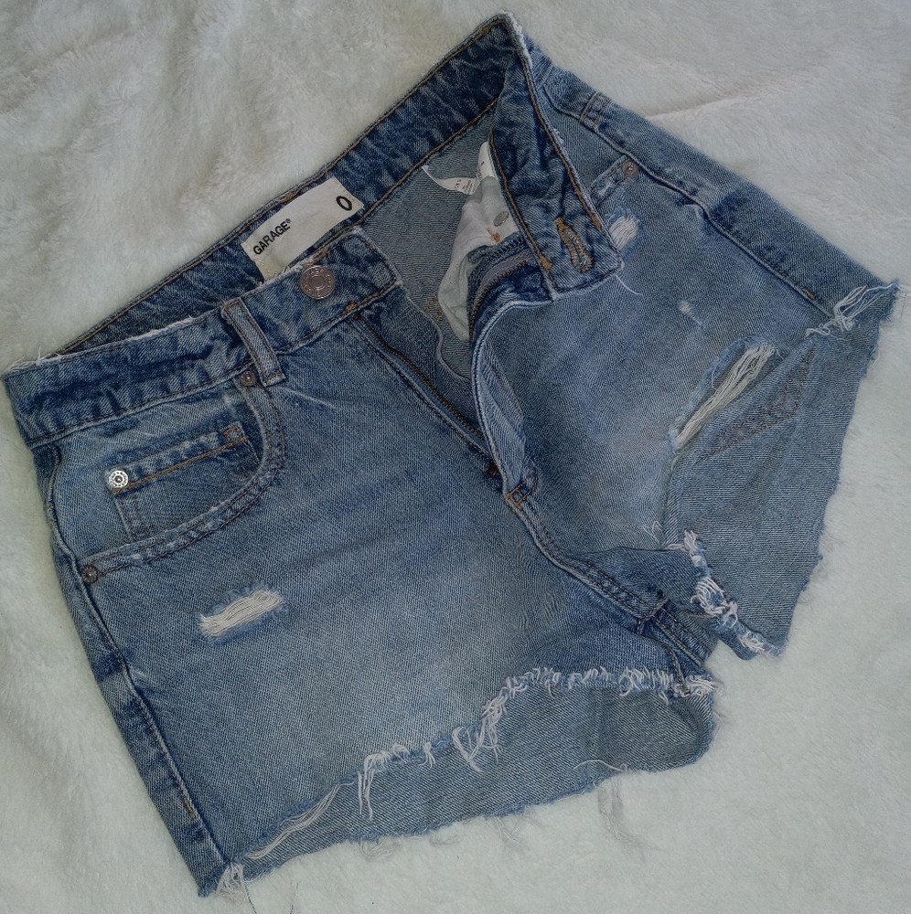 blue jean shorts